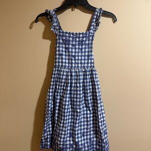Cat & Jack Blue and White Gingham Kids Dress